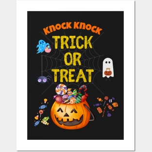 Knock knock trick or treat halloween costume - cute spooky halloween Posters and Art